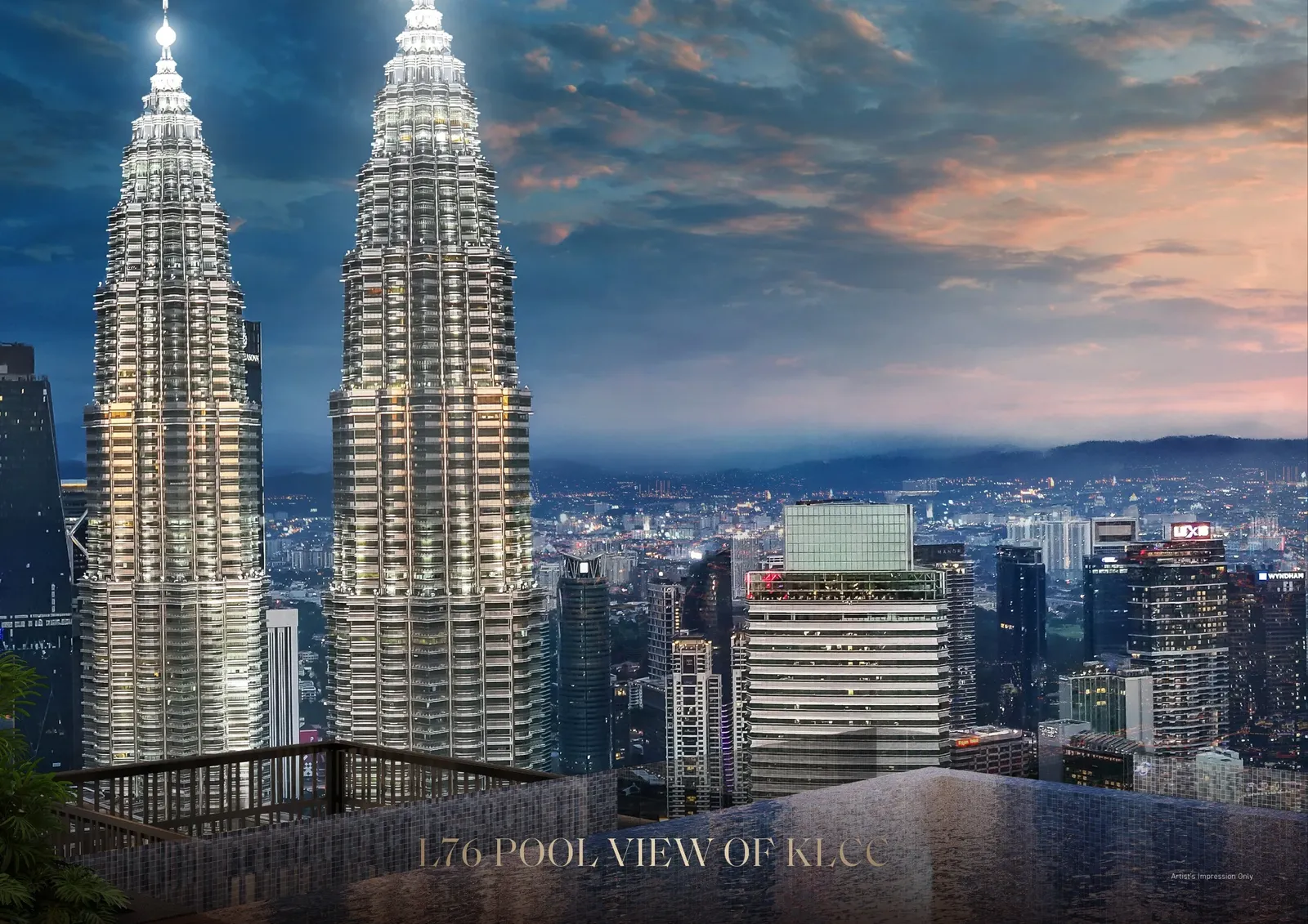 Armani Hallson KLCC — L76 Pool with KLCC skyline view